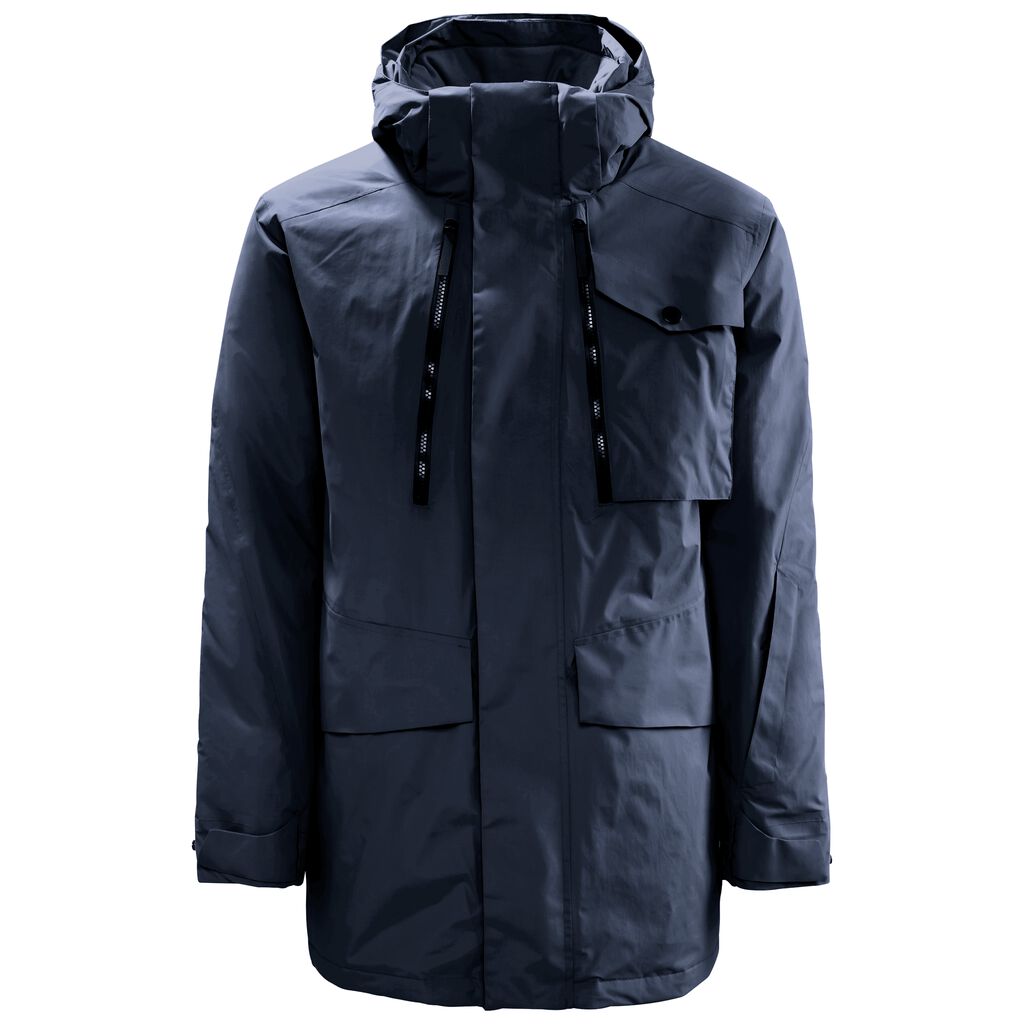 Jack Wolfskin CASTLE HILL hardshell μπουφαν ανδρικα μπλε | GR4471322